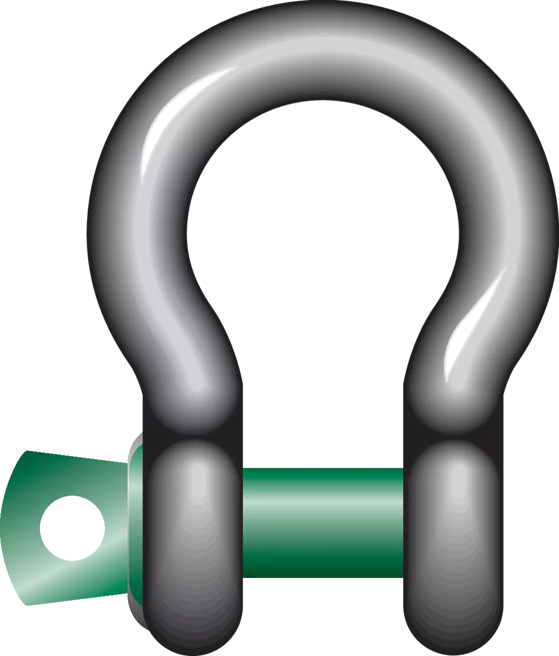 Green Pin Bow Shackles W. Screw Pin G-4161 - Certex Lifting